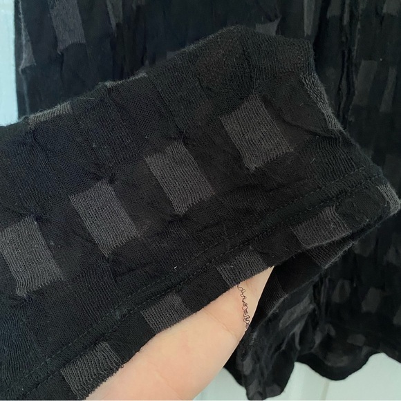 Yohji Yamamoto Y’s Asymmetrical Jaquard Sheer Checkered Grey Sleeveless Dress OS - Picture 5 of 7